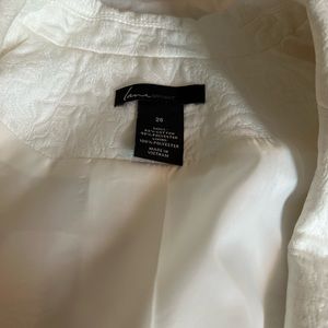 Lame Bryant 26W jacquard print ivory blazer